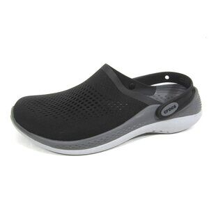 Crocs LiteRide 360 Black / Slate Gray Clogs Mens 10 Womens 12  EUC